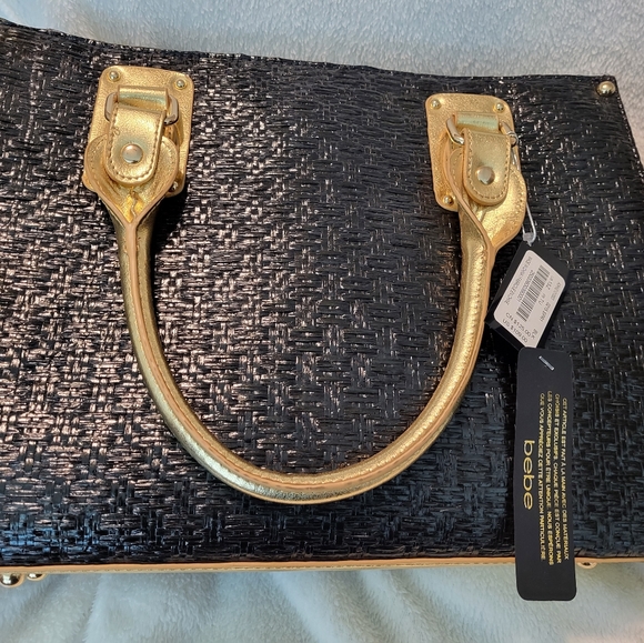 BEBE Black & Gold purse - Picture 2 of 3